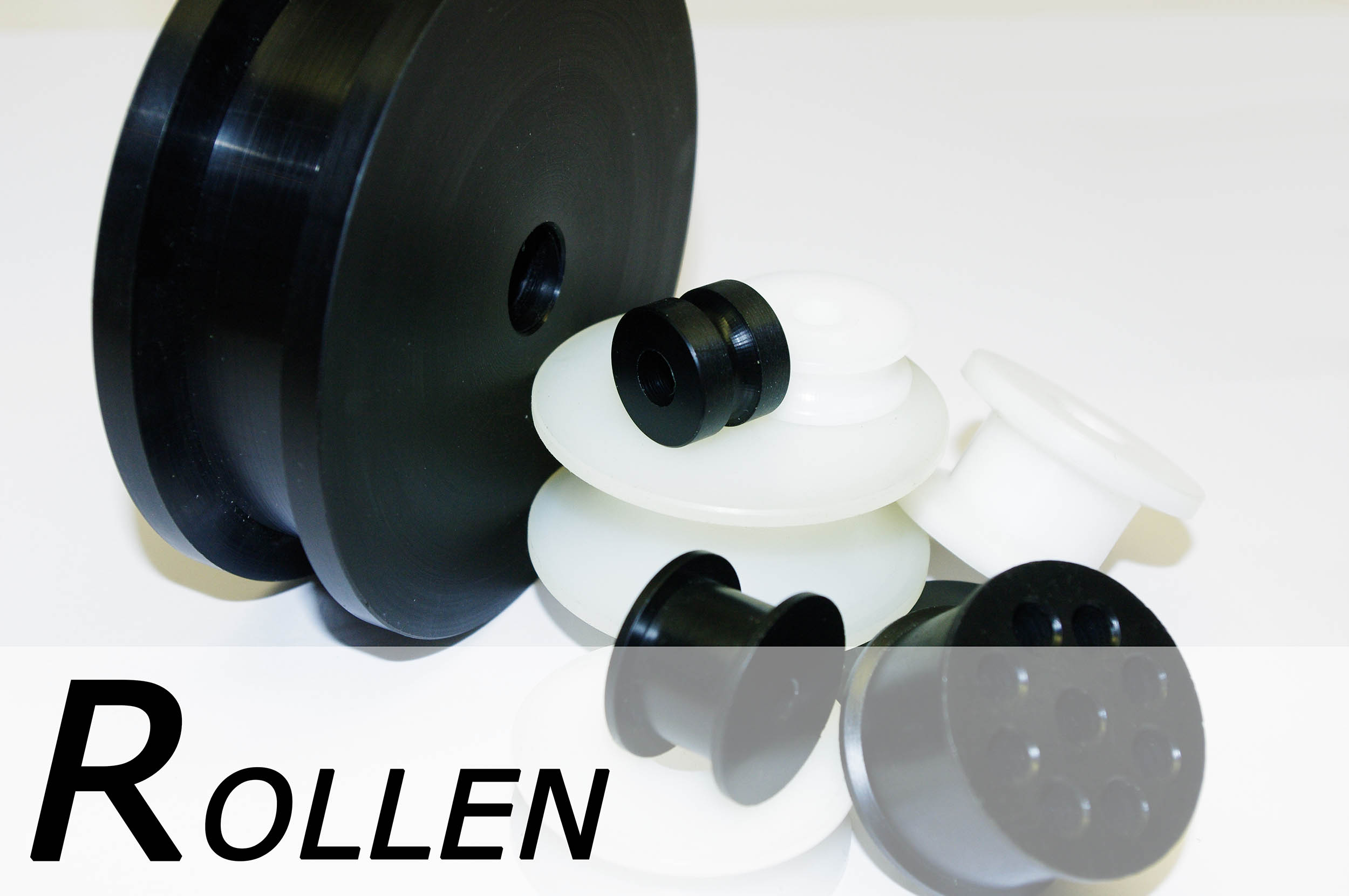 Rollen aus Kunststoff in verschiedenen Größen
